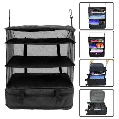 Organizador de viaje colgante de 3 estantes