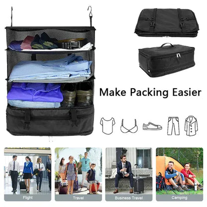 Organizador de viaje colgante de 3 estantes